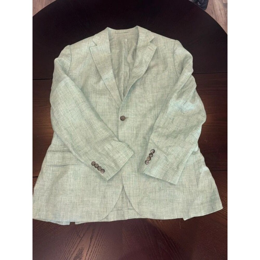 Paul Stuart 100% Linen Jacket Sz 46R US Made in Italy